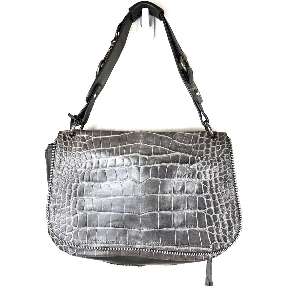 Stuart Weitzman Crocodile Embossed Shouder Bag Ex… - image 7